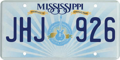 MS license plate JHJ926