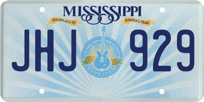 MS license plate JHJ929