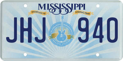 MS license plate JHJ940