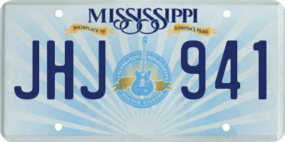 MS license plate JHJ941