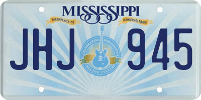 MS license plate JHJ945