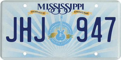 MS license plate JHJ947