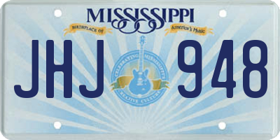 MS license plate JHJ948