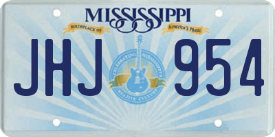 MS license plate JHJ954