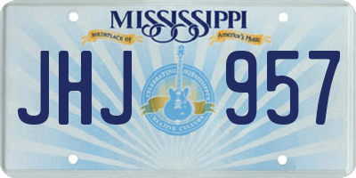 MS license plate JHJ957