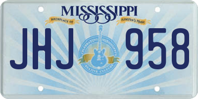 MS license plate JHJ958