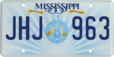 MS license plate JHJ963