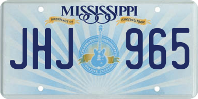 MS license plate JHJ965