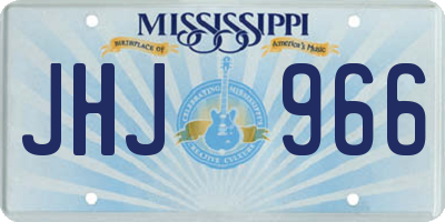 MS license plate JHJ966