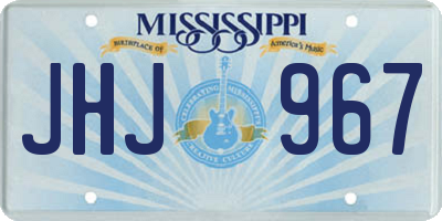 MS license plate JHJ967