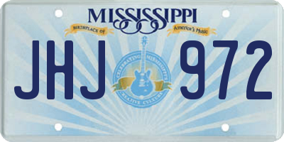 MS license plate JHJ972