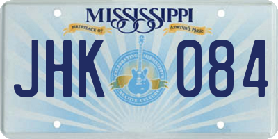 MS license plate JHK084