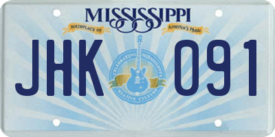MS license plate JHK091