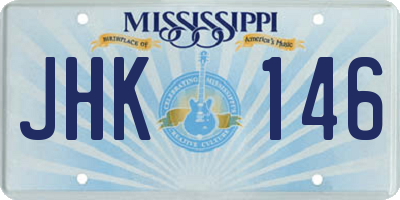MS license plate JHK146