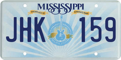 MS license plate JHK159
