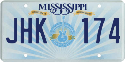 MS license plate JHK174