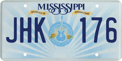 MS license plate JHK176