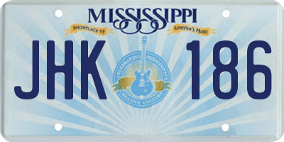 MS license plate JHK186