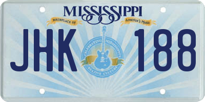MS license plate JHK188