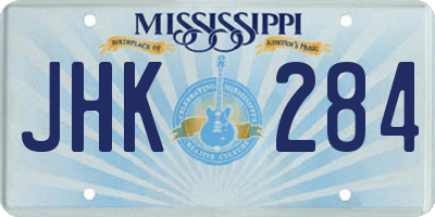 MS license plate JHK284