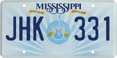 MS license plate JHK331
