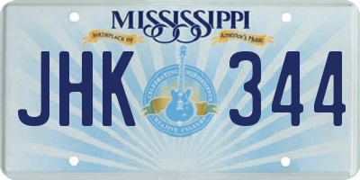 MS license plate JHK344
