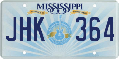 MS license plate JHK364