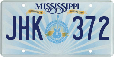 MS license plate JHK372