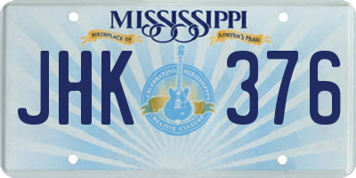 MS license plate JHK376