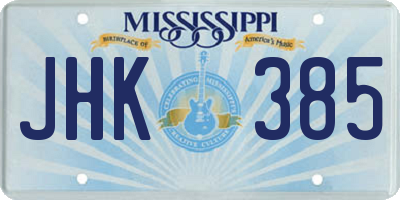 MS license plate JHK385