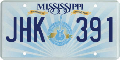 MS license plate JHK391