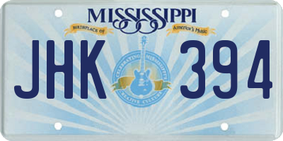 MS license plate JHK394