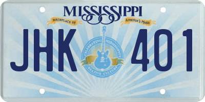 MS license plate JHK401