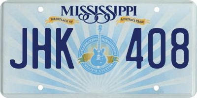 MS license plate JHK408