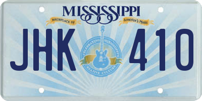 MS license plate JHK410
