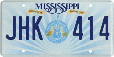 MS license plate JHK414