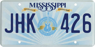 MS license plate JHK426