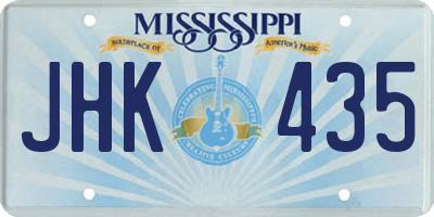 MS license plate JHK435