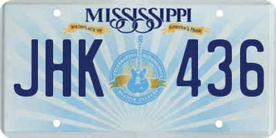 MS license plate JHK436