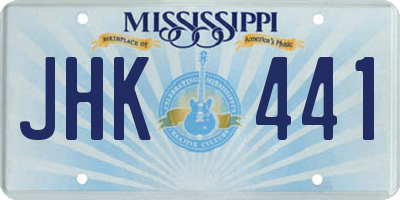 MS license plate JHK441