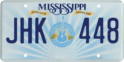 MS license plate JHK448