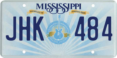 MS license plate JHK484