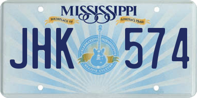 MS license plate JHK574