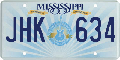 MS license plate JHK634