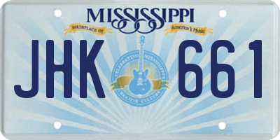 MS license plate JHK661