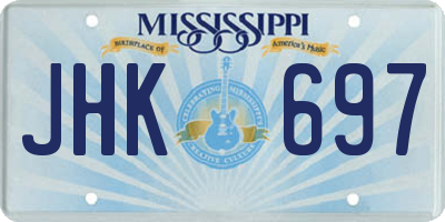 MS license plate JHK697