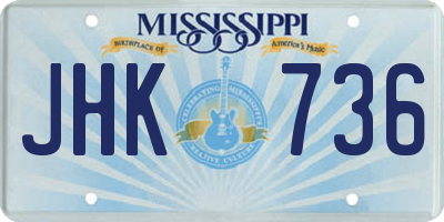 MS license plate JHK736