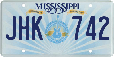 MS license plate JHK742