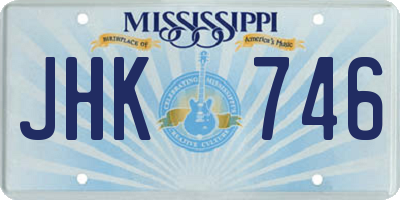 MS license plate JHK746