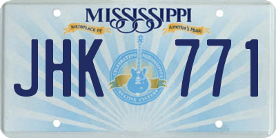 MS license plate JHK771